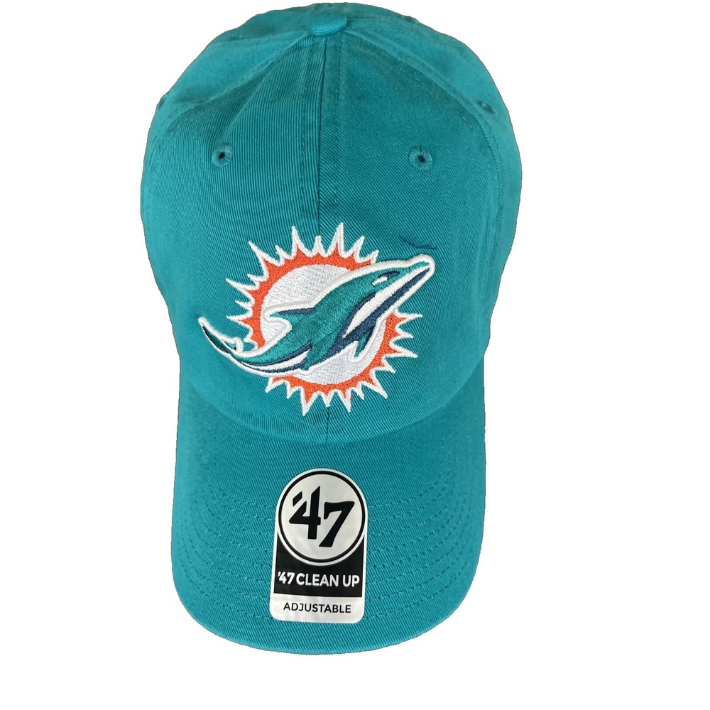'47 Miami Dolphins Clean Up Aqua‎ Adjustable Strap Hat Dad Cap NWT
